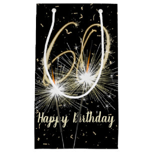 Petit Sac Cadeau 60e anniversaire Sparkler on Black
