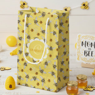 Petit Sac Cadeau Abeille jaune à la mode bourdonnante printemps et