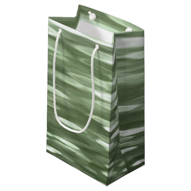 Petit Sac Cadeau Abstract #3: Olive green blur (Devant Angle)