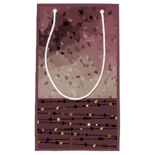Petit Sac Cadeau Abstract, brown, rose, rose
