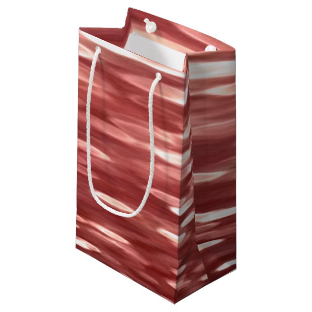 Petit Sac Cadeau Abstrait #2 : Flou rouge (Devant Angle)