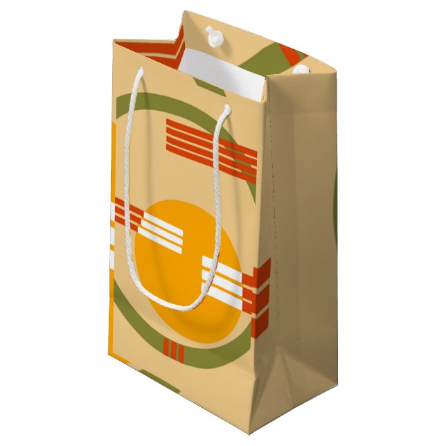 Petit Sac Cadeau Abstrait moderne du milieu du siècle (Devant Angle)