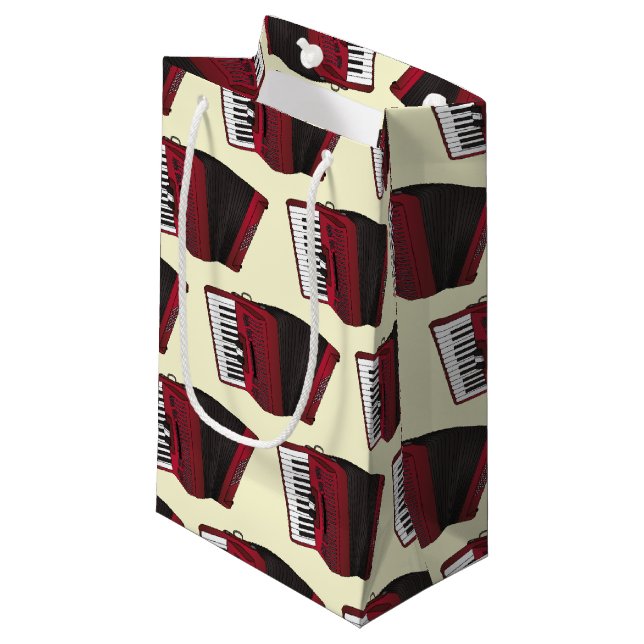Petit Sac Cadeau Accordéon Musicien de Instruments Professeur de Mu (Devant Angle)