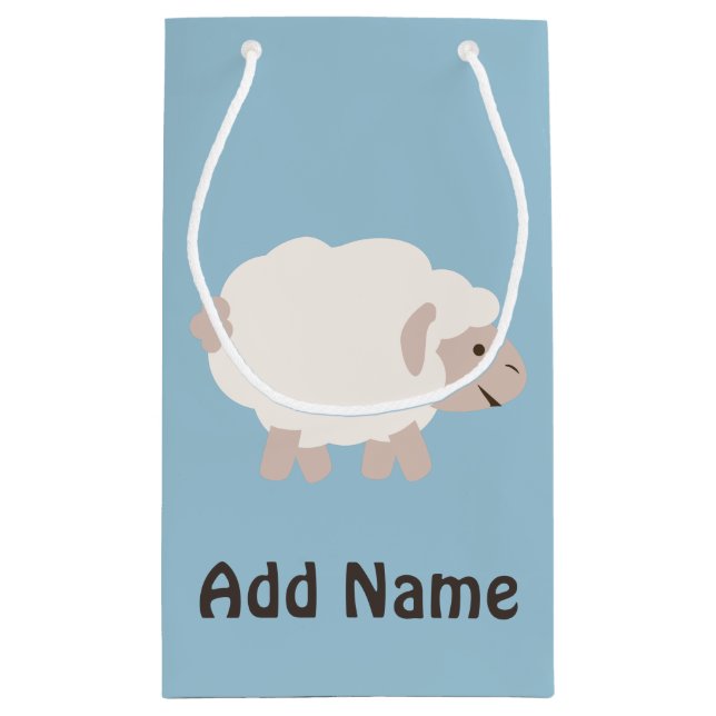 Petit Sac Cadeau Agneau mignon en laine (Dos)