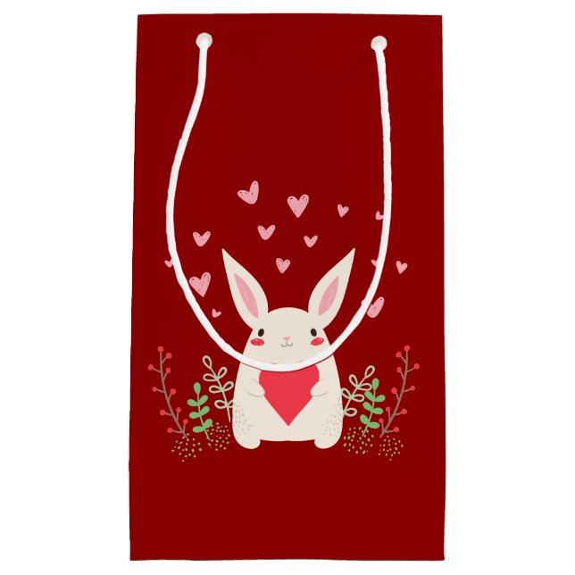 Petit Sac Cadeau Aimer Snuggly Kawaii Bunny Custom (Devant)