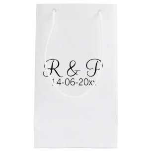 Petit Sac Cadeau Ajouter monogramme du nom du couple ajouter date a