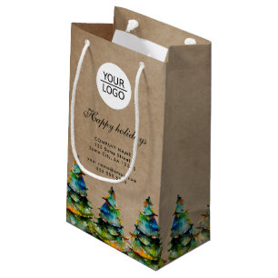 Petit Sac Cadeau Ajouter un logo Promotion d'arbre de Noël de texte