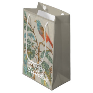 Petit Sac Cadeau Ajoutez votre collage II de volière des textes