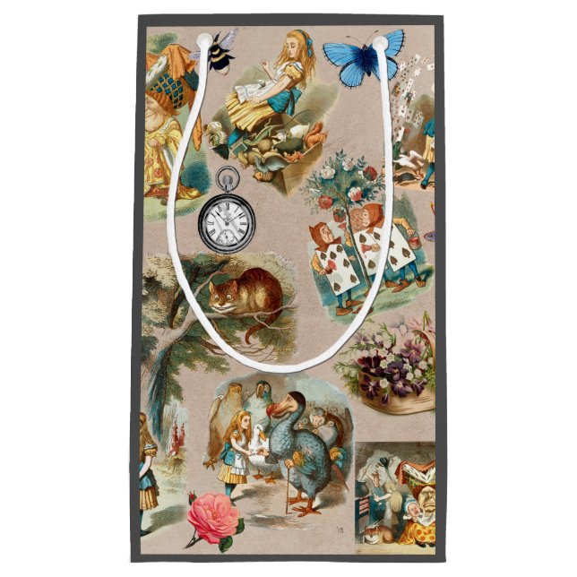 Petit Sac Cadeau Alice à Wonderland Cheshire Cat Characters (Devant)