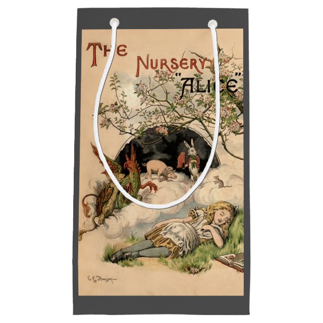 Petit Sac Cadeau Alice au pays des merveilles Illustrations classiq (Devant)