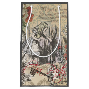 Petit Sac Cadeau Alice Aventures Merveilleterre Rideau Classique Ar