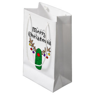 Petit Sac Cadeau Amusant Pickle Reindee Joyeux Art de Noël