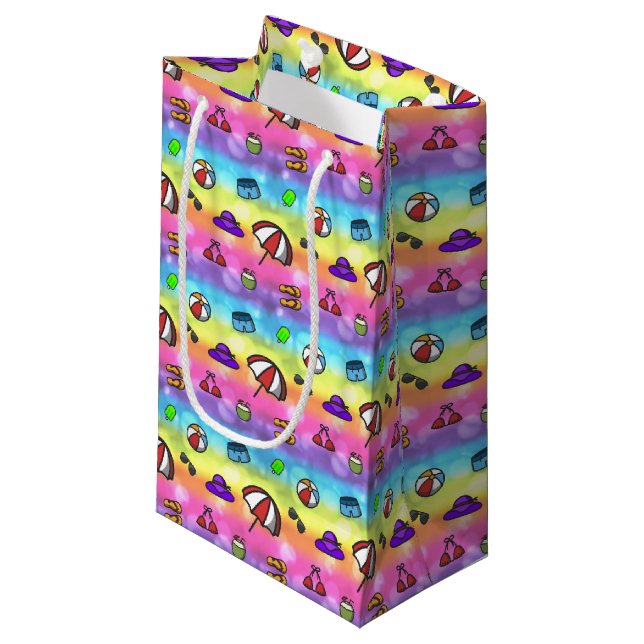 Petit Sac Cadeau Amusement d'été (Devant Angle)