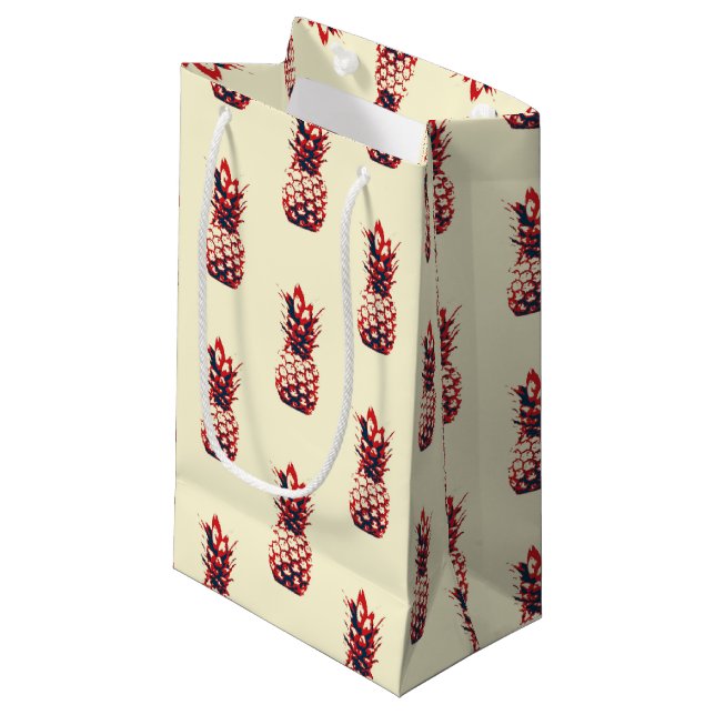 Petit Sac Cadeau Ananas (Devant Angle)