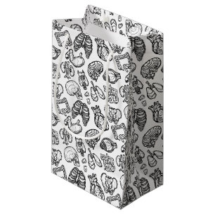 Petit Sac Cadeau Anatomie humaine Bizarre Science Bio Skull Hallowe