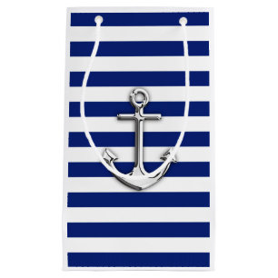 Petit Sac Cadeau Ancre argent classique