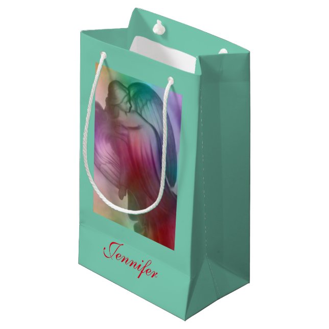 Petit Sac Cadeau Angel arc-en-ciel (Devant Angle)