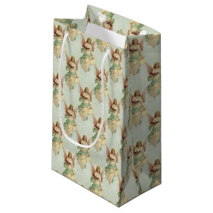 Petit Sac Cadeau Anges de Noël élégants victoriens classiques