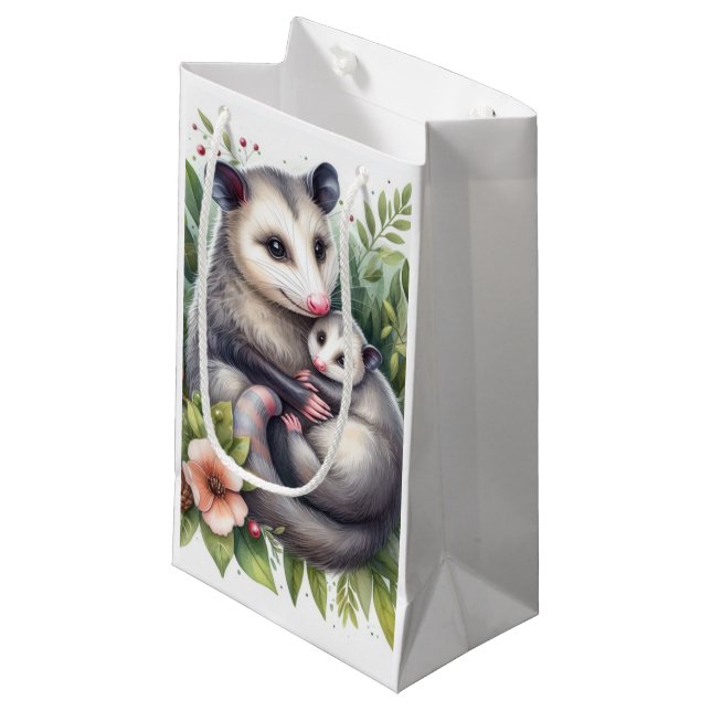 Petit Sac Cadeau Animaux de la faune Possum (Devant Angle)