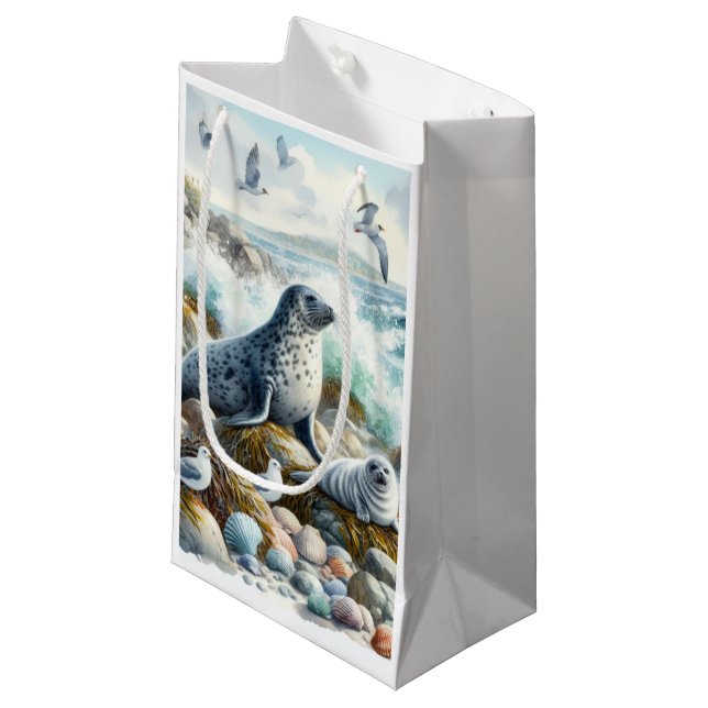 Petit Sac Cadeau Animaux sauvages  (Devant Angle)