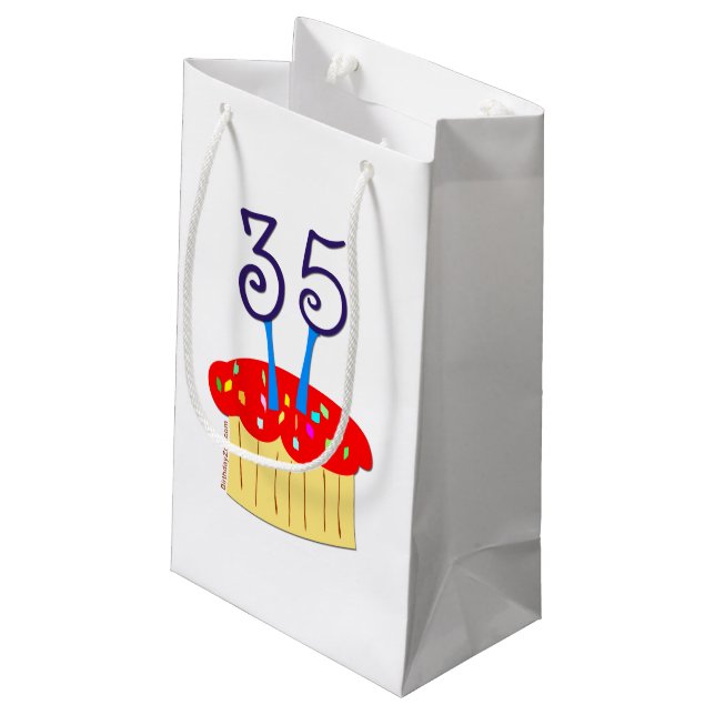 Petit Sac Cadeau Anniversaire 35 ans (Dos Angle)