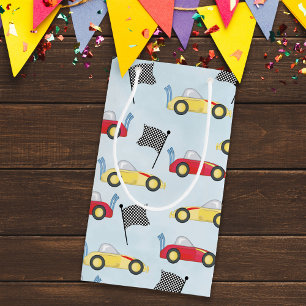 Petit Sac Cadeau Anniversaire Boy Whimsical Race Cars mignon Motif