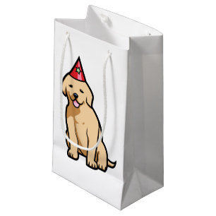 Petit Sac Cadeau Anniversaire de chiot de golden retriever