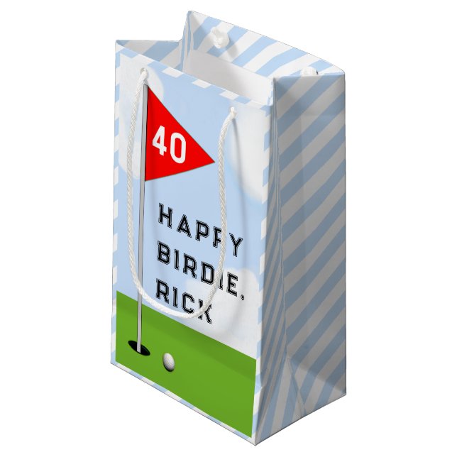 Petit Sac Cadeau Anniversaire de golf drôle (Devant Angle)