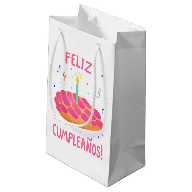 Petit Sac Cadeau Anniversaire Pan Dulce Concha Bilingue (Dos Angle)