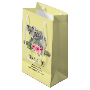 Petit Sac Cadeau Aquarelle Koala Oears mignonne Maman & Baby Merci
