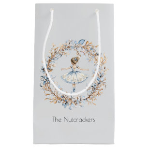 Petit Sac Cadeau Aquarelle Noisette Ballerina Noël