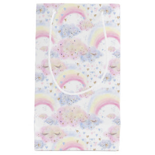 Petit Sac Cadeau Aquarelle Parties scintillant des arcs-en-ciel mag
