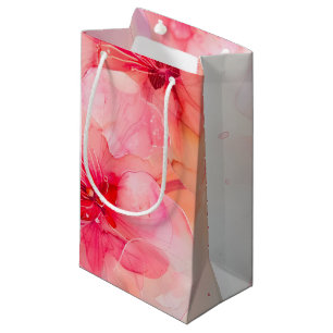Petit Sac Cadeau Aquarelle rose Pétale Élégance