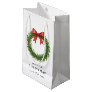 Petit Sac Cadeau Aquarelle Wire Noël moderne