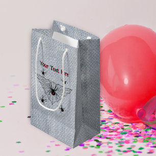 Petit Sac Cadeau Araignées déplaisantes noires veuves en Web rustiq