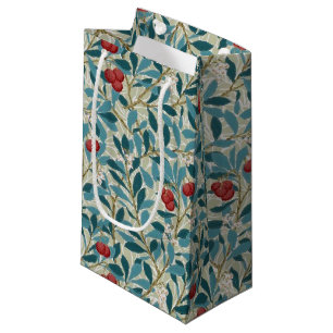 Petit Sac Cadeau Arbre à framboises rouges, William Morris