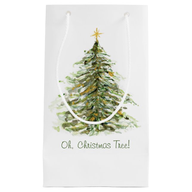 Petit Sac Cadeau Arbre de Noël (Devant)