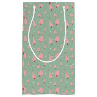 Petit Sac Cadeau Arbres tirés par la main de vacances