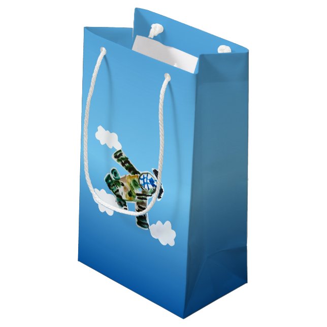 Petit Sac Cadeau Army Jet "Art by Kids" (Dos Angle)