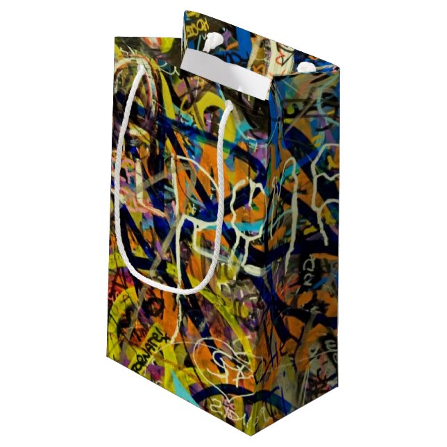 Petit Sac Cadeau Arrière - plan de graffiti (Dos Angle)