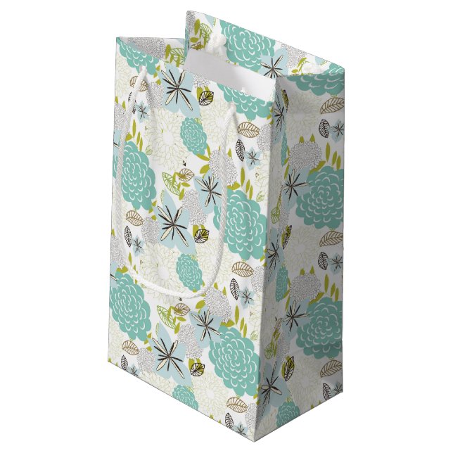 Petit Sac Cadeau Arrière - plan floral 5 (Dos Angle)