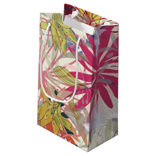Petit Sac Cadeau Arrière - plan floral 6 (Dos Angle)