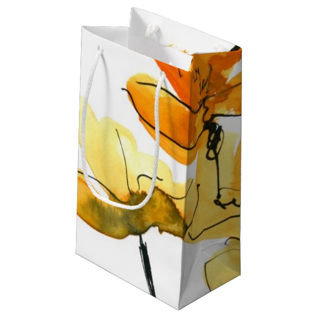 Petit Sac Cadeau Arrière - plan floral abstrait (Dos Angle)