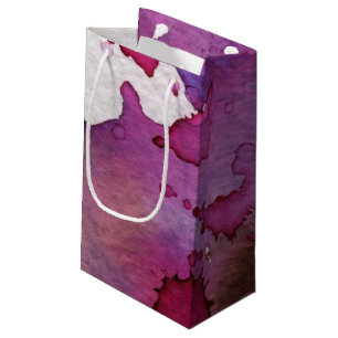 Petit Sac Cadeau Arrière - plan pourpre d'aquarelle