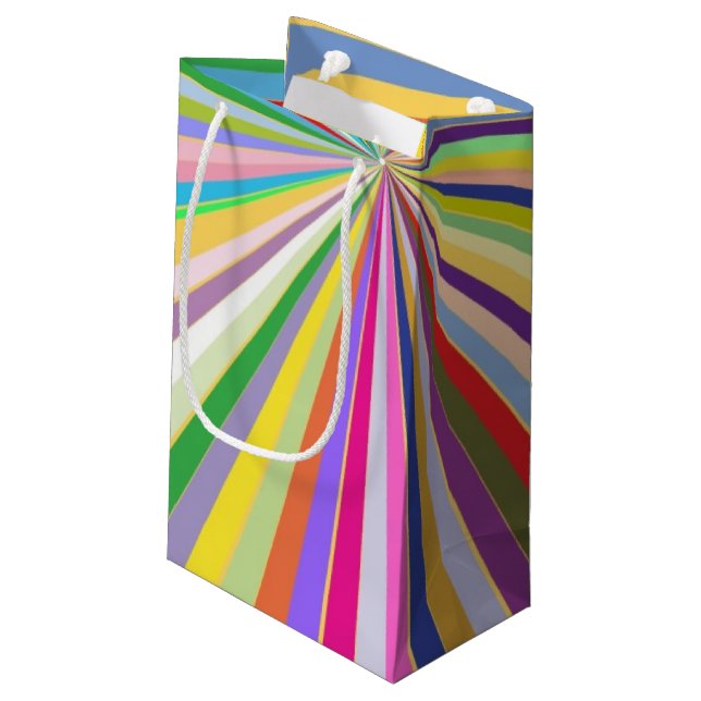 Petit Sac Cadeau Arrière - plan rayé frais (Dos Angle)