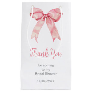 Petit Sac Cadeau Arrosoir de mariage Ruban Coquette Rose