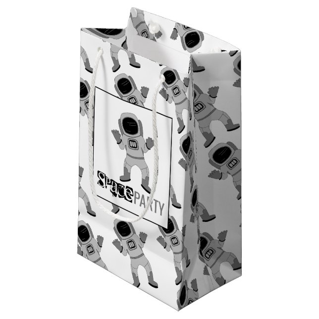 Petit Sac Cadeau Astronaute de la Space Party, Anniversaire (Devant Angle)