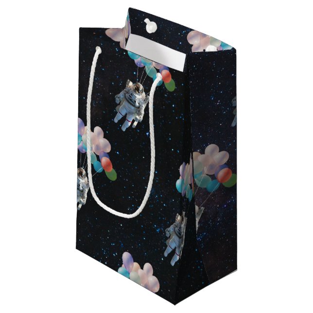 Petit Sac Cadeau Astronaute Stars & Space Colorful Balloons (Devant Angle)
