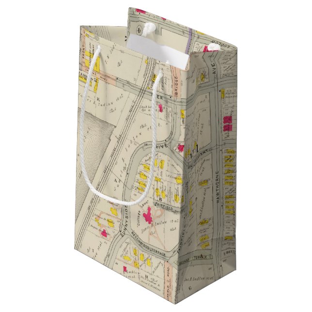 Petit Sac Cadeau Atlas de carte de Yonkers (Dos Angle)