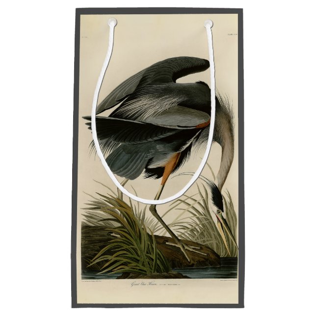 Petit Sac Cadeau Audubon Great Blue Heron Marsh Bird (Devant)